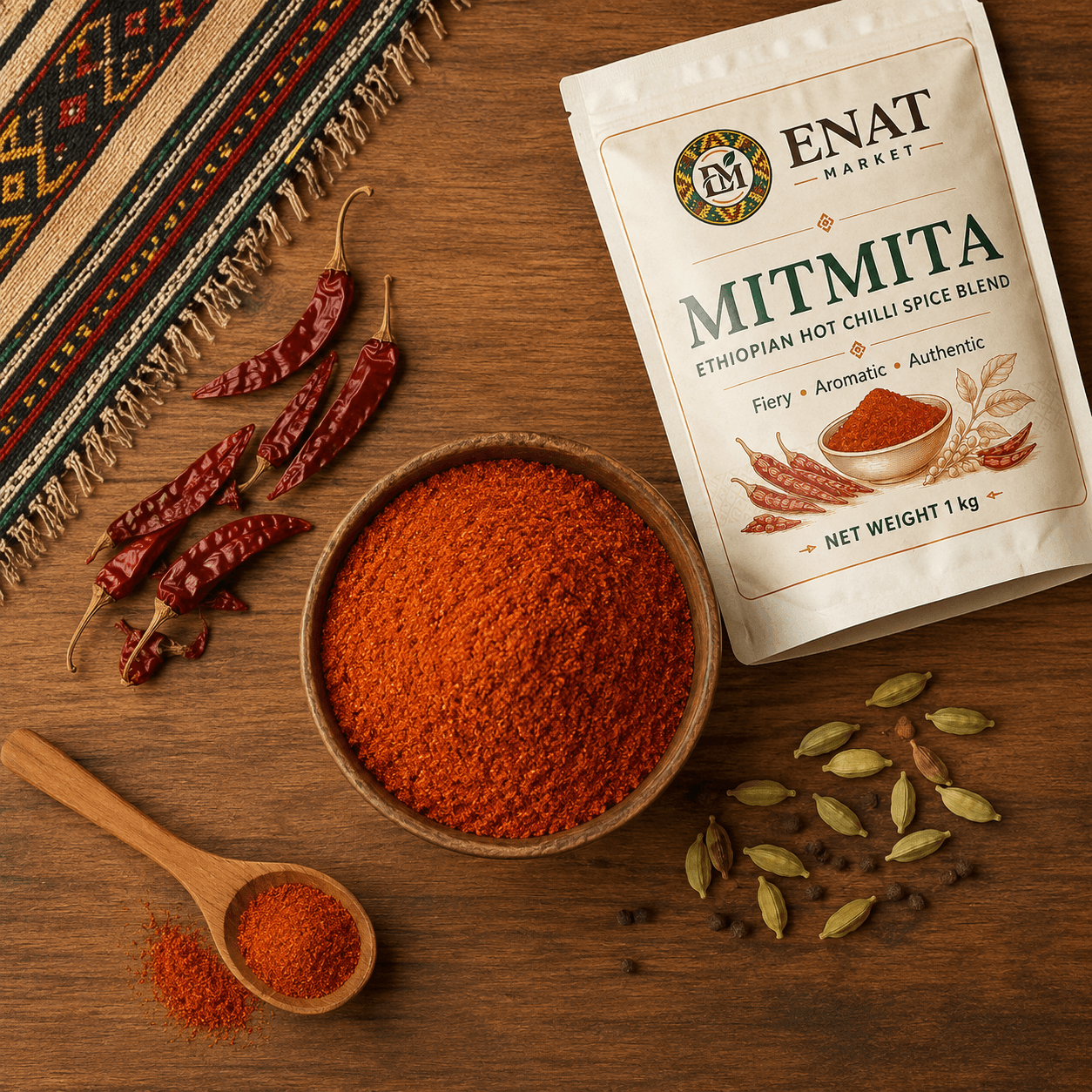 Enat Market Mitmita – Ethiopian Hot Chilli Spice Blend