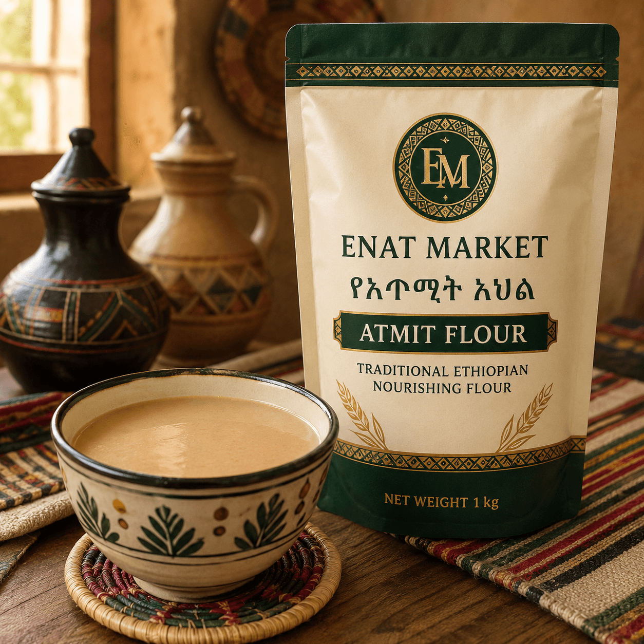 Enat Market Atmit Flour – Traditional Ethiopian Nourishing Flour